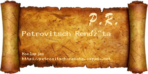 Petrovitsch Renáta névjegykártya